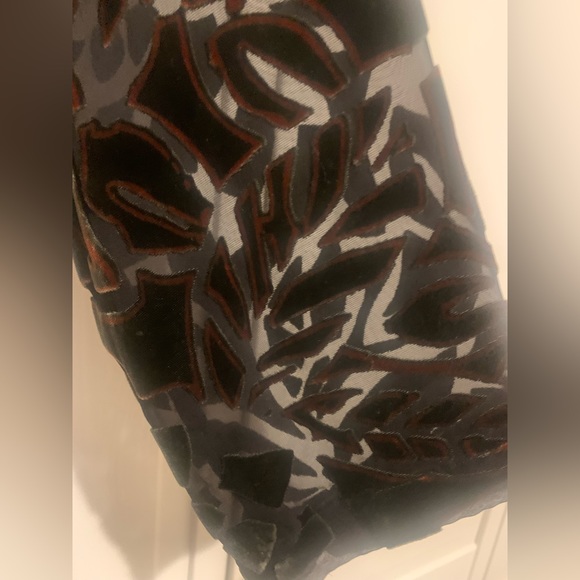 Chico’s Juniper Curry Tunic Velvet Burnout Tunic Gold Beads Split Hem Medium - Picture 6 of 7